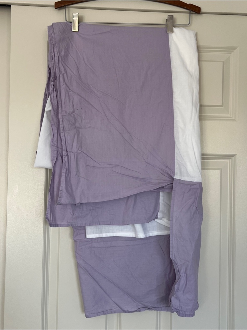 Lavender Twin Bed Skirt 100% Cotton 39 x 76 x 14